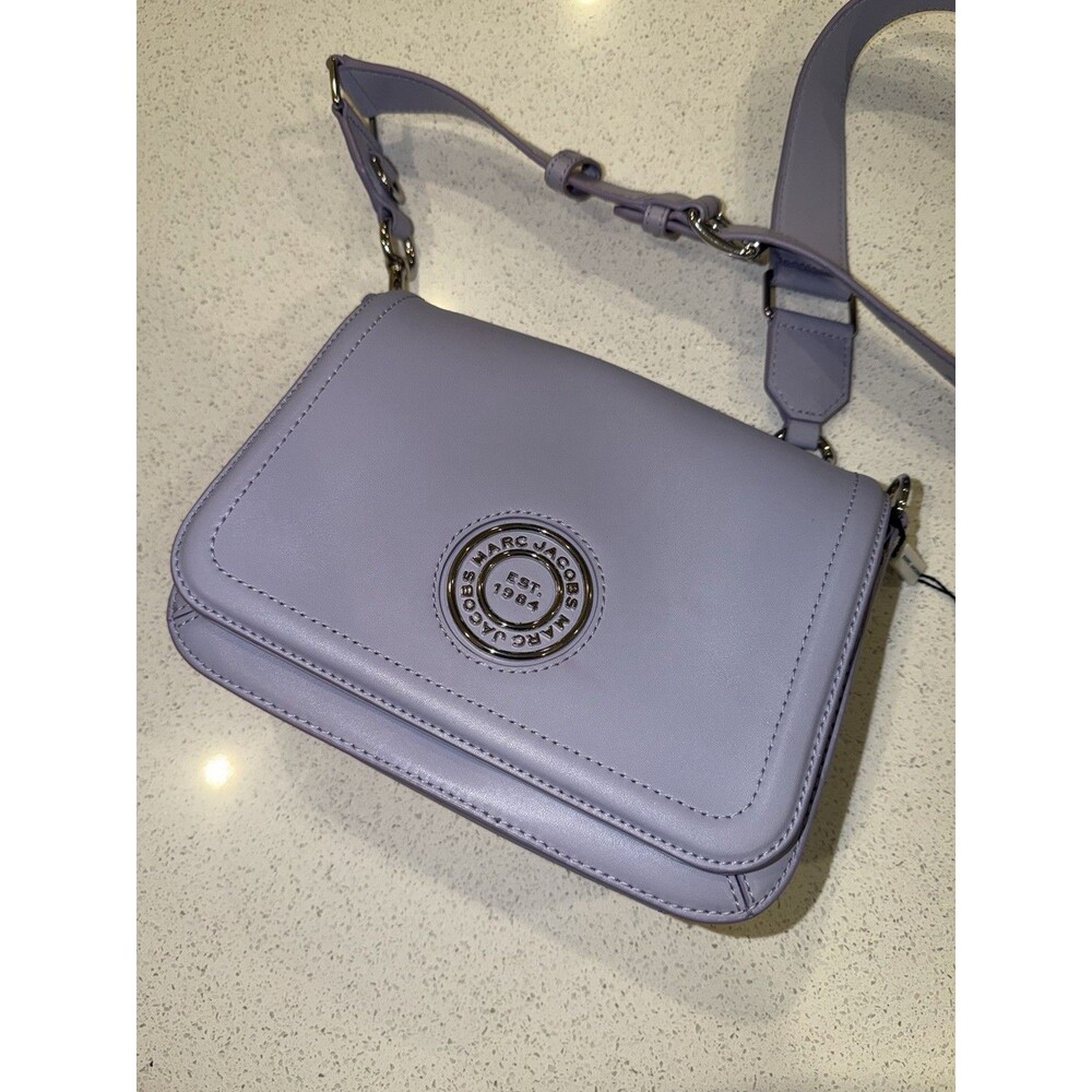 The Marc Jacobs Leather Full Flap Logo Shoulder Bag (H901L01RE21) Rare Purple